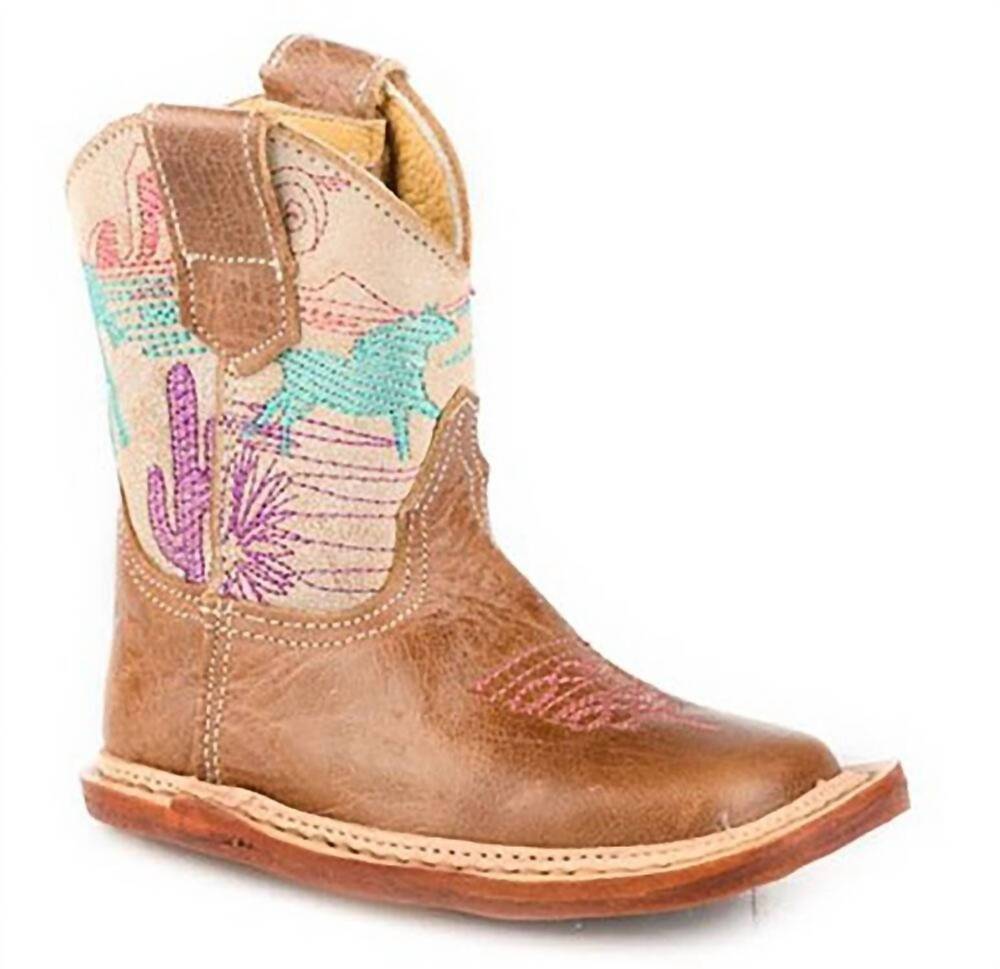 NEW ROPER kids running free infant leather square toe boot